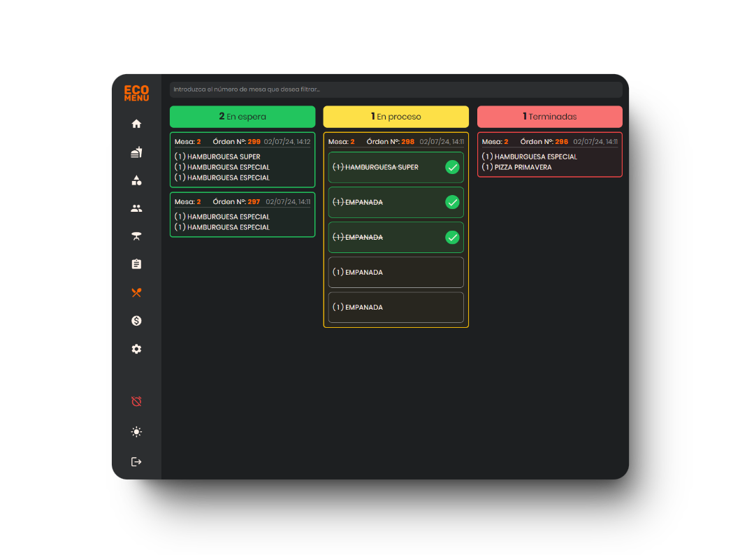 Imagen de Comanda de cocina