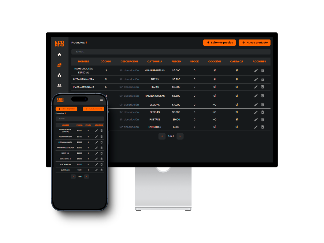 Imagen de Productos y categorías